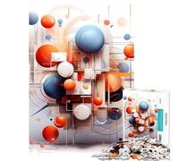 Jigsaws 1000 Pieces for Adults Abstract Geometric Stress Relief Desk Play No Loose Parts When Connected Neat Gifts for Home Ornament (Size 38x26cm)