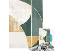 Jigsaws 1000 Pieces for Adults Abstract Gold Decor Stress Relief Desk Play No Loose Parts When Connected Neat Gifts for Home Ornament (Size 38x52cm)