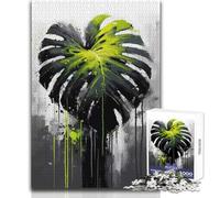 Jigsaws 1000 Pieces for Adults Abstract Monstera Plant Educational Game Learning Educational Gift For Birthdays Size 38x26cm