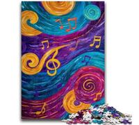 Jigsaws 1000 Pieces for Adults Abstract Music Notes 1000 Piece Jigsaw,Fun Games Every Piece Is Unique - Challenging Family Fun Game (38x26cm)