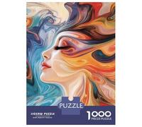 Jigsaws 1000 Pieces for Adults Abstract Woman Face Art Print-6 Jigsaws for Adults Hands-on Game Difficult Challenge Challenging Game Gifts 38x26cm/1000pcs