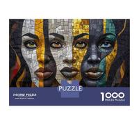 Jigsaws 1000 Pieces for Adults Abstract Women Faces Artwork Jigsaw for Adults Relaxing Games Presents for Women Fun at Home Activities, 70x50cm/1000pcs