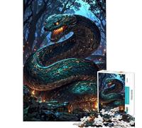 Jigsaws 1000 Pieces for Adults Abyssal Serpent in The Forest Jigsaw for Adults DIY Toys Perfect Decoration Unique Birthday And Xmas Gifts (Size 75x50cm)
