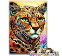 Jigsaws 1000 Pieces for Adults African Leopard 1000 Piece Jigsaw,Family Entertainment Toys with Matching Poster And Trivia Sheet (38x26cm)