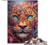 Jigsaws 1000 Pieces for Adults African Leopard Made of Wood, Fun Activity for at Home 50x75cm An for Christmas Or Birthdays