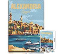 Jigsaws 1000 Pieces for Adults Alexandria Egypt Educational Game Learning Educational Gift For Birthdays Size 50x75cm
