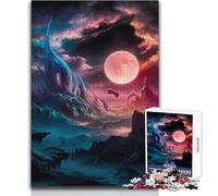 Jigsaws 1000 Pieces for Adults Alien Moonlight Realms Educational Game Learning Educational Gift For Birthdays Size 38x26cm