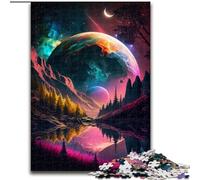 Jigsaws 1000 Pieces for Adults Alien Planet cardboard Jigsaw Interactive Family Game, Brain Challenge, Educational Toy size 26x38cm