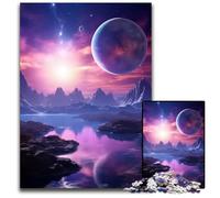 Jigsaws 1000 Pieces for Adults Alien Violet Planet Challenging Puzzles Interactive Family Game DIY Home Decor Brain Challenge Gift 1000 PCS(38x26cm)