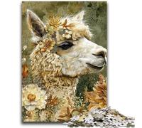 Jigsaws 1000 Pieces for Adults Alpaca Art for Age 14 Years And over Family Games Christmas Game Presents for Women 50x75cm