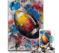 Jigsaws 1000 Pieces for Adults American Football Adult Puzzles,Fun Games Every Piece Is Unique - Challenging Family Fun Game (size 75x50cm)