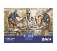 Jigsaws 1000 Pieces for Adults Ancient Egyptian Gods Art Print Jigsaw for Adults Relax Games But Fun And Humorous Challenging Game Gifts 70x50cm/1000pcs
