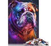 Jigsaws 1000 Pieces for Adults And Children by Colourful Graffiti Bulldog Jigsaw Puzzles for Adults Wooden Jigsaw Good Gift for Adults Kids 75x50cm