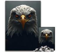 Jigsaws 1000 Pieces for Adults Angry Bald Eagle Portrait_206798b Wooden Jigsaw Interactive Family Game, Brain Challenge, Educational Toy 300 PCS
