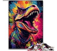 Jigsaws 1000 Pieces for Adults Angry Dinosaur Challenging Puzzles for Birthday Holiday Christmas (Size 50x75cm)