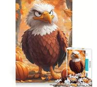 Jigsaws 1000 Pieces for Adults Angry Eagle Illustration, Impossible Game, Difficult Challenge, Enhance Love between Couples 38x26cm