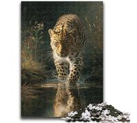 Jigsaws 1000 Pieces for Adults Animal Cheetah Adult Jigsaw,Stress Reliever Difficult Challenge Suitable for Desktop Decoration (38x26cm)