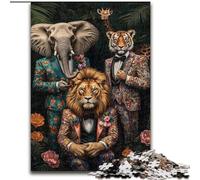 Jigsaws 1000 Pieces for Adults Animal Family, for Ages 14 And over Each Piece Is Unique - Fun And Challenging Game for The Whole Family Good Gift (Size 26x38cm)
