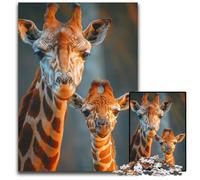 Jigsaws 1000 Pieces for Adults Animal Family Jigsaw Puzzles for Teenagers & Teens Ideal Birthday 1000 PCS(75x50cm)