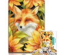 Jigsaws 1000 Pieces for Adults Animal Fox,Educational Games Home Decoration Educational Game for Birthday,Chrismas (75x50cm)