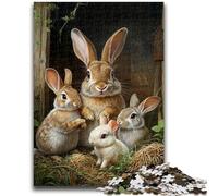 Jigsaws 1000 Pieces for Adults Animal Rabbit 1000 Pieces for Teenagers,for Educational Game Challenge Toy Deal As Gifts for The Whole Family (50x75cm)