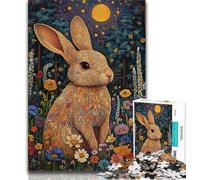 Jigsaws 1000 Pieces for Adults Animal Rabbit,Educational Games Home Decoration Educational Game for Birthday,Chrismas 38x26cm