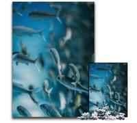 Jigsaws 1000 Pieces for Adults Animal Sea Small Fish Impossible Jigsaw Puzzles for Adults Ideal for Lover Perfect Christmas New Year Valentine's Gift 1000 PCS(75x50cm)