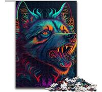 Jigsaws 1000 Pieces for Adults Animal Wolf Jigsaw Puzzle Made of Wood,Perfect for Halloween, Christmas, Birthday Gift 1000pcs(50x75cm)