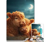 Jigsaws 1000 Pieces for Adults Animal Yak Adult Puzzles,Challenging Game Gifts for Is Ideal As A Gift for The Whole Family 75x50cm