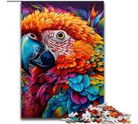 Jigsaws 1000 Pieces for Adults Animals Birds Parrots Made of Wood, Perfect for Birthday, Christmas 50x75cm Challenging & Entertaining, Family Activity