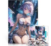 Jigsaws 1000 Pieces for Adults Anime Angel with Wings Staycation: Zeit totschlagen mit passendem Poster und Quizblatt52x38cm