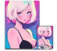 Jigsaws 1000 Pieces for Adults Anime Cool Swimsuit Girl Impossible Jigsaw Puzzles for Adults Ideal for Lover Perfect Christmas New Year Valentine's Gift 1000 PCS(38x26cm)