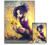 Jigsaws 1000 Pieces for Adults Anime Girl Puzzle for Age 14+ Educational Challenge Fun Activities at Home, Birthday Gifts, Travel Gifts 26X38CM