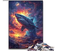 Jigsaws 1000 Pieces for Adults Anime Sharks Jigsaw Puzzles Made of cardboard, Ideal for Office, Bedroom, Living Room Decor 1000pcs(26x38cm)