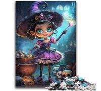 Jigsaws 1000 Pieces for Adults Anime Witch Girl 1000 Pieces for Teenagers,for Educational Game Challenge Toy Deal As Gifts for The Whole Family (38x26cm)