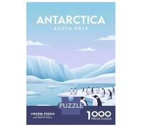 Jigsaws 1000 Pieces for Adults Antarctica South Pole Penguins Jigsaws for Adults Hands-on Game Difficult Challenge Challenging Game Gifts 52x38cm/1000pcs