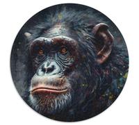 Jigsaws 1000 Pieces for Adults Ape Chimpanzee Portrait Paper Puzzles Teenager Stress Reduction Cool Unique Gift for Family (67.5x67.5cm)