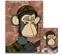 Jigsaws 1000 Pieces for Adults Army Bored Ape Impossible Jigsaw Puzzles for Adults Ideal for Lover Perfect Christmas New Year Valentine's Gift 1000 PCS(38x26cm)