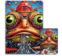 Jigsaws 1000 Pieces for Adults Art Animal Frog cardboard Jigsaw Puzzles Educational Activity for Cognitive Skills Cognitive Skill Improvement 26X38CM/10.23x14.96inch