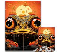 Jigsaws 1000 Pieces for Adults Art Animal Frog Wooden Jigsaw Puzzles Challenging DIY Brain Teaser for Teenagers 50x75CM/19.68x29.52inch