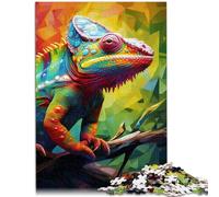 Jigsaws 1000 Pieces for Adults Art Chameleon learning educational toys 26x38cm is ideal as gifts for the whole family for 14 year olds