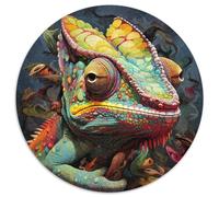 Jigsaws 1000 Pieces for Adults Art Chameleon Paper Jigsaw Challenging DIY Brain Teaser,Perfect Family Game Or Decorative Gift (67.5x67.5cm)