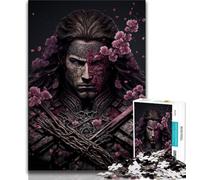 Jigsaws 1000 Pieces for Adults Art Japanese Ninja Adult Jigsaw,Stress Reliever Difficult Challenge Suitable for Desktop Decoration 26x38cm