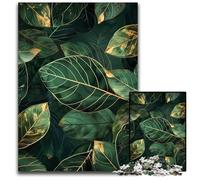 Jigsaws 1000 Pieces for Adults Art Nouveau Jungle Leaf Puzzles for Adults Educational Toy for Teenagers Home Office Decor 1000 PCS(38x26cm)