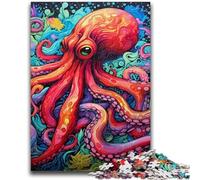 Jigsaws 1000 Pieces for Adults Art Octopus Puzzles,Toys Educational Games Stress Relieving Unique Birthday And Gifts (38x26cm)
