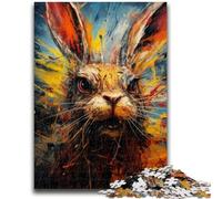 Jigsaws 1000 Pieces for Adults Art Rabbits Adult Jigsaw,Stress Reliever Difficult Challenge Suitable for Desktop Decoration (38x26cm)