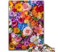 Jigsaws 1000 Pieces for Adults Artistic Flowers Adult Puzzles,for Educational Game Challenge Toy Birthday Present, Gifts, Wall Art (75x50cm)