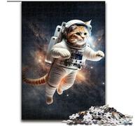 Jigsaws 1000 Pieces for Adults Astronaut Cat in Space 1000 Piece Jigsaw Puzzle for Birthdays, Holidays, And Home Decor (Size 50x75cm)