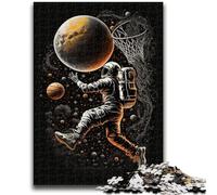 Jigsaws 1000 Pieces for Adults Astronaut Football Challenging Game And Family Play with Fully Interlocking Randomly Shaped Pieces 26x38cm