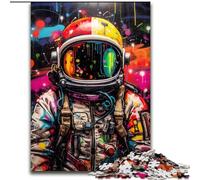 Jigsaws 1000 Pieces for Adults Astronaut Graffiti cardboard Jigsaw size 26x38cm Interactive Family Game, DIY Home Decor, Brain Teaser Gift